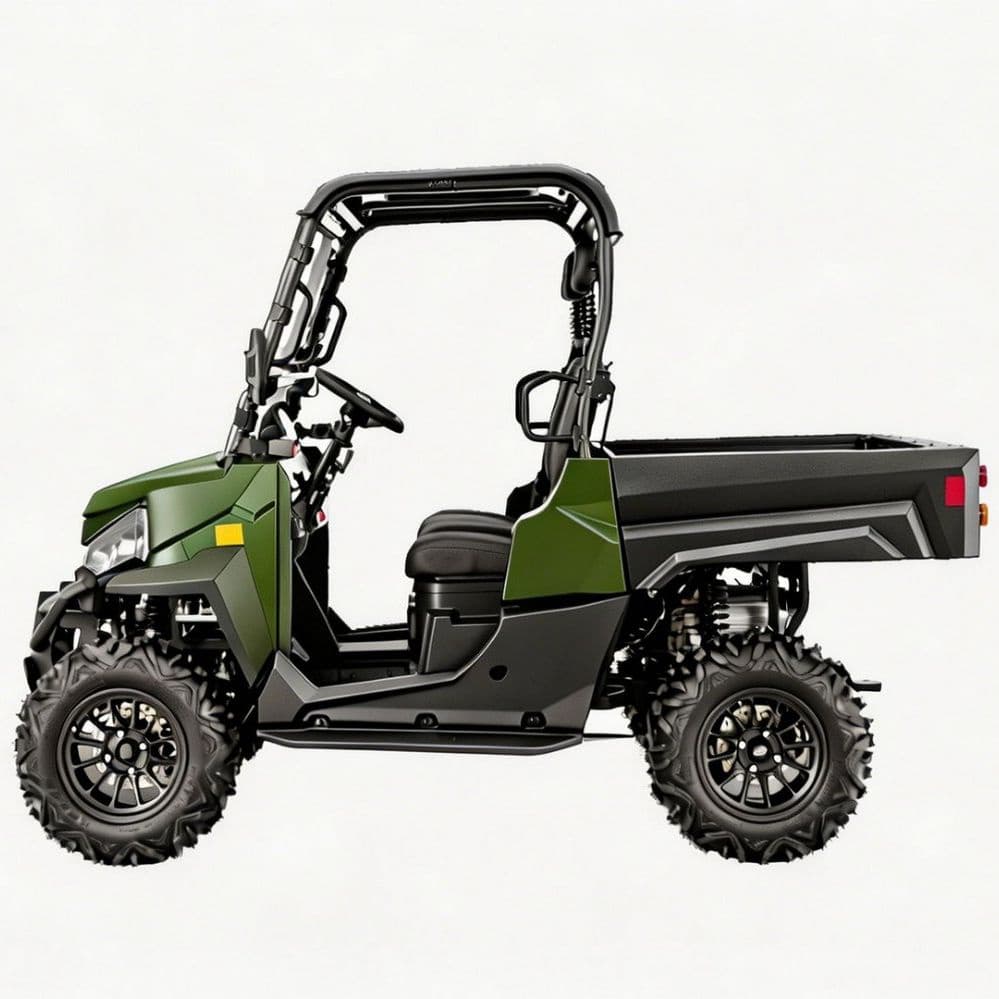 Tilpassbart tilbehør 73,6V Elektrisk UTV PKE Nøkkelfri 1000kg Tauing 80-100km Rekkevidde 4WD
