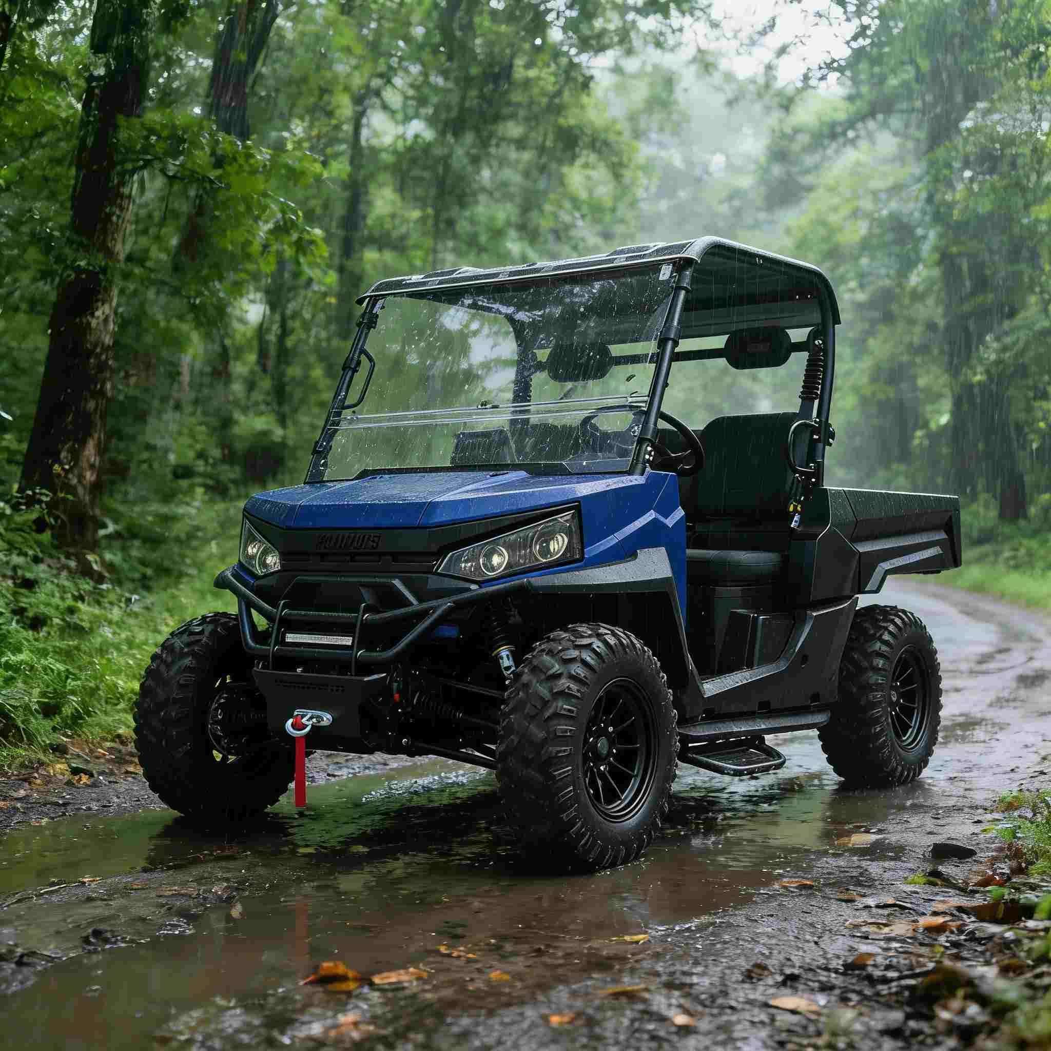 Elektrisk UTV 4WD for jakt 20KW Peak Power 1000kg Tauing