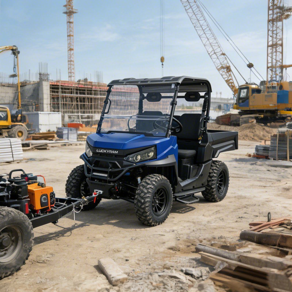 Ranch Work UTV 4WD 10KW AC-motor 670kg Lasting 1000kg Tauing